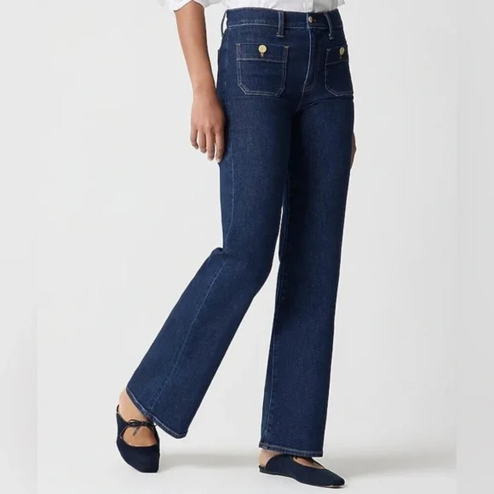 NEW NWOT! J. CREW SLIM HIGH-RISE WIDE LEG SAILOR JEANS PREMIUM EDITION sz 32